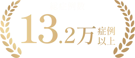 総症例数13.2万症例以上